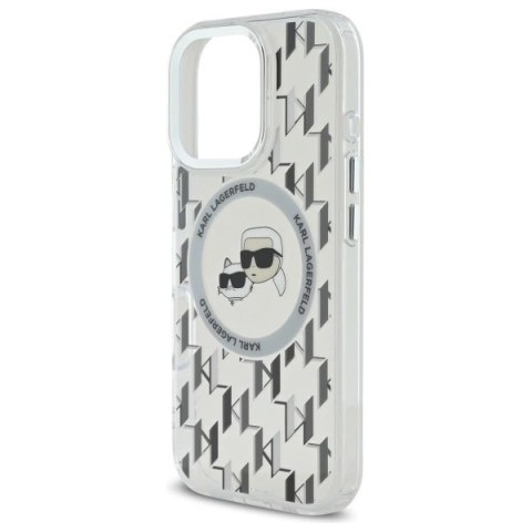 Etui Karl Lagerfeld IML Monogram Karl & Choupette Head MagSafe na iPhone 16 Pro Max - przezroczyste Etui Karl Lagerfeld IML Monogram Karl & Choupette Head MagSafe na iPhone 16 Pro Max - przezroczyste