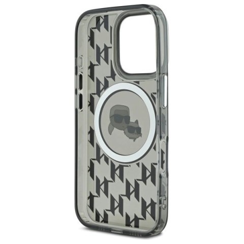 Etui Karl Lagerfeld IML Monogram Karl & Choupette Head MagSafe na iPhone 16 Pro - czarne Etui Karl Lagerfeld IML Monogram Karl & Choupette Head MagSafe na iPhone 16 Pro - czarne