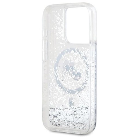 Etui Karl Lagerfeld Liquid Glitter Karl & Choupette Head Magsafe na iPhone 15 Pro -przezroczyste Etui Karl Lagerfeld Liquid Glitter Karl & Choupette Head Magsafe na iPhone 15 Pro -przezroczyste