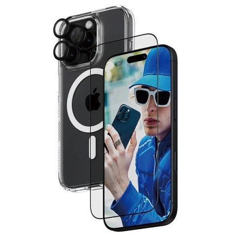Zestaw PanzerGlass Bundle 3in1 etui przezroczyste + folia + szkło na aparat na iPhone 16 Pro Zestaw PanzerGlass Bundle 3in1 etui przezroczyste + folia + szkło na aparat na iPhone 16 Pro