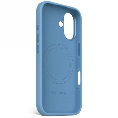 Etui Decoded AntiMicrobial Silicone Backcover z MagSafe do iPhone 16 - niebieskie Etui Decoded AntiMicrobial Silicone Backcover z MagSafe do iPhone 16 - niebieskie