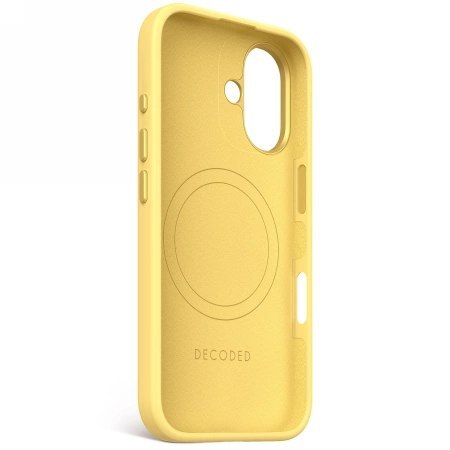 Etui Decoded AntiMicrobial Silicone Backcover z MagSafe do iPhone 16 - żółte Etui Decoded AntiMicrobial Silicone Backcover z MagSafe do iPhone 16 - żółte