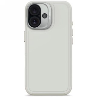 Etui Decoded AntiMicrobial Silicone Stacks Backcover MagSafe na iPhone 16 - szare