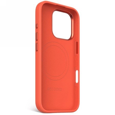 Etui Decoded AntiMicrobial Silicone Stacks Backcover z MagSafe do iPhone 16 Pro - pomarańczowe Etui Decoded AntiMicrobial Silicone Stacks Backcover z MagSafe do iPhone 16 Pro - pomarańczowe