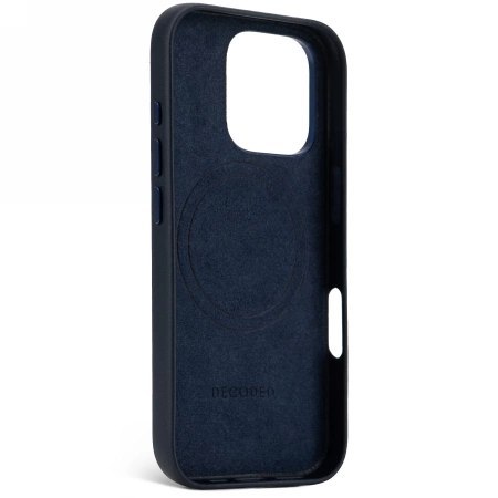 Etui Decoded Leather Backcover MagSafe na iPhone 16 Pro - granatowe Etui Decoded Leather Backcover MagSafe na iPhone 16 Pro - granatowe