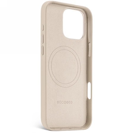 Etui Decoded Leather Backcover z MagSafe do iPhone 16 Pro Max - beżowe Etui Decoded Leather Backcover z MagSafe do iPhone 16 Pro Max - beżowe