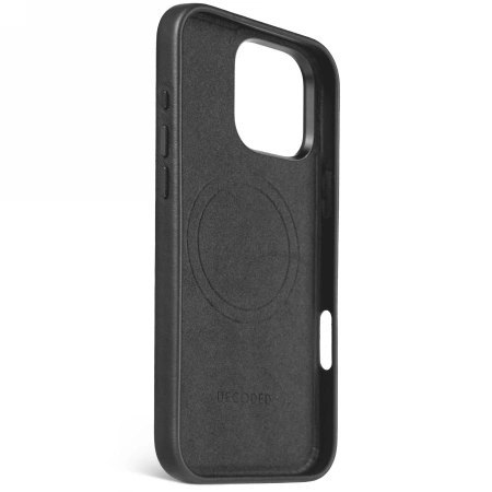 Etui Decoded Leather Backcover z MagSafe do iPhone 16 Pro Max - czarne
