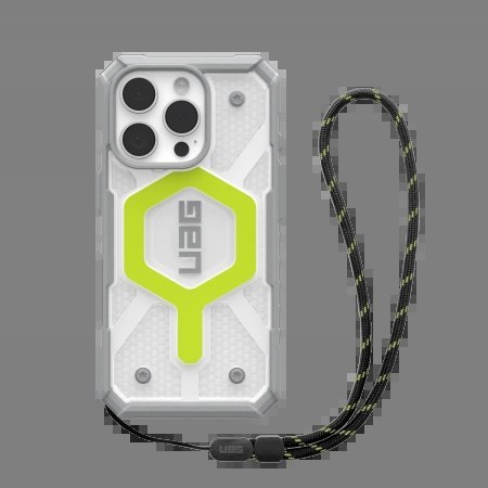 Etui UAG Pathfinder Clear Magsafe Bundle ze smyczą na iPhone 16 Pro - zielone