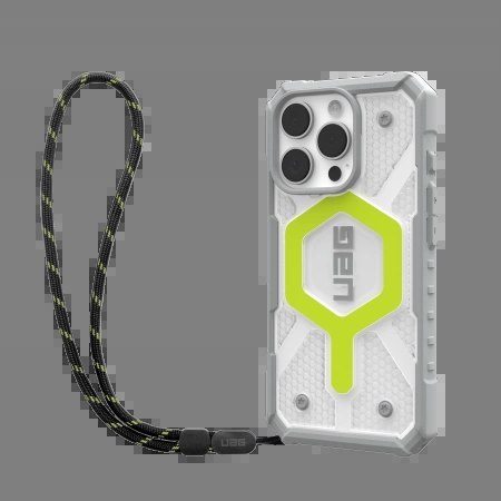 Etui UAG Pathfinder Clear Magsafe Bundle ze smyczą na iPhone 16 Pro - zielone