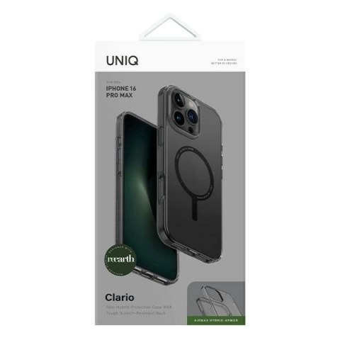 Etui UNIQ Clario Magclick Charging z MagSafe na iPhone 16 Pro Max - półprzezroczyste Etui UNIQ Clario Magclick Charging z MagSafe na iPhone 16 Pro Max - półprzezroczyste