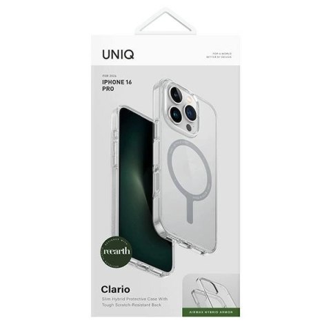 Etui UNIQ Clario Magclick Charging z MagSafe na iPhone 16 Pro - przezroczyste Etui UNIQ Clario Magclick Charging z MagSafe na iPhone 16 Pro - przezroczyste