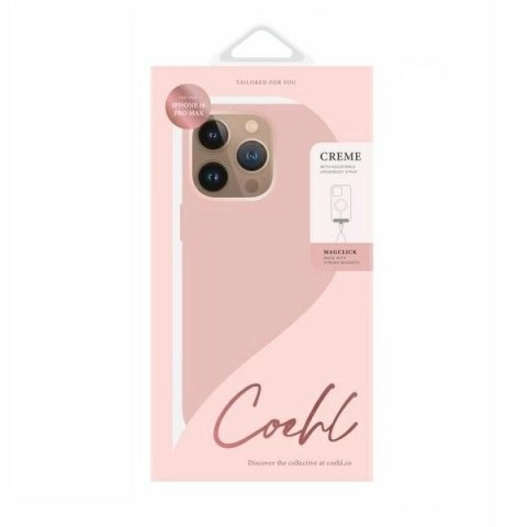 Etui UNIQ Coehl Creme Magnetic Charging z MagSafe na iPhone 16 Pro Max - różowe Etui UNIQ Coehl Creme Magnetic Charging z MagSafe na iPhone 16 Pro Max - różowe