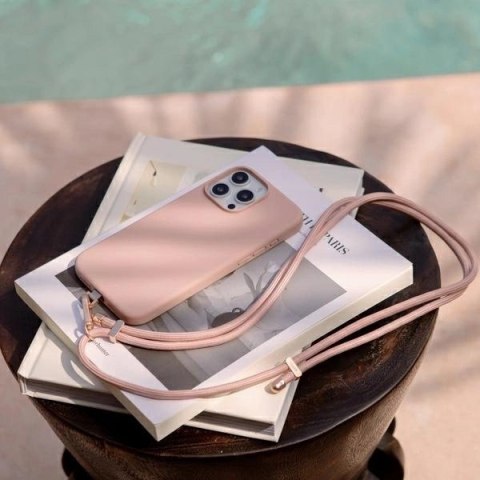 Etui UNIQ Coehl Creme Magnetic Charging z MagSafe na iPhone 16 Pro - różowe