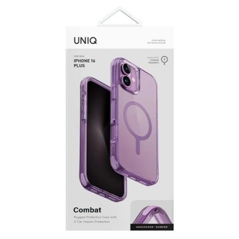 Etui UNIQ Combat Magclick Charging z MagSafe na iPhone 16 Plus - różowe Etui UNIQ Combat Magclick Charging z MagSafe na iPhone 16 Plus - różowe