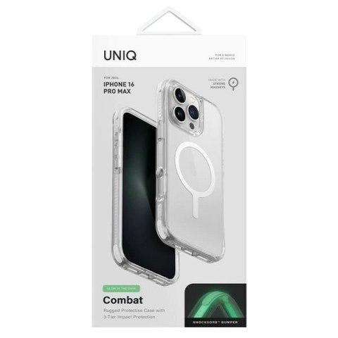 Etui UNIQ Combat Magclick Charging z MagSafe na iPhone 16 Pro Max - białe Etui UNIQ Combat Magclick Charging z MagSafe na iPhone 16 Pro Max - białe