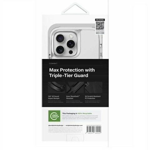 Etui UNIQ Combat Magclick Charging z MagSafe na iPhone 16 Pro Max - białe Etui UNIQ Combat Magclick Charging z MagSafe na iPhone 16 Pro Max - białe