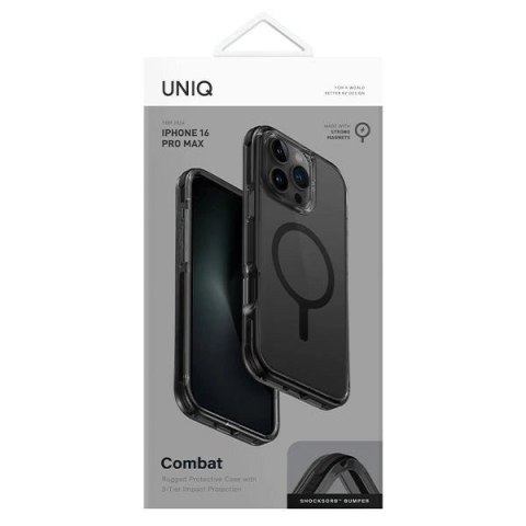 Etui UNIQ Combat Magclick Charging z MagSafe na iPhone 16 Pro Max - czarne