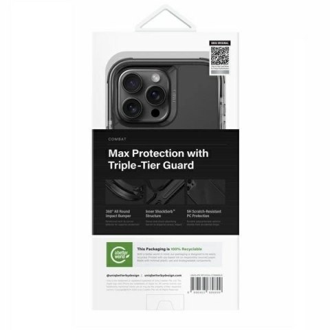 Etui UNIQ Combat Magclick Charging z MagSafe na iPhone 16 Pro Max - czarne