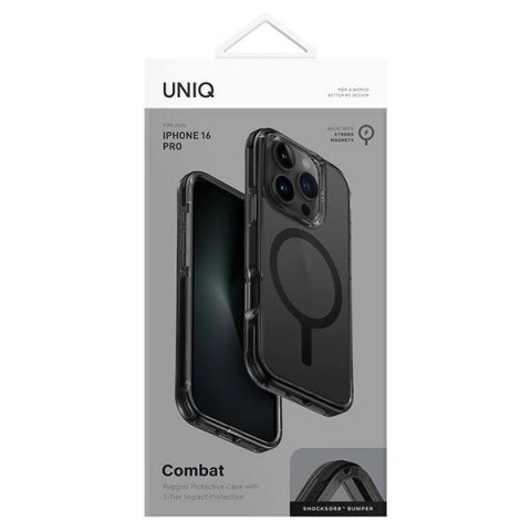 Etui UNIQ Combat Magclick Charging z MagSafe na iPhone 16 Pro - czarne