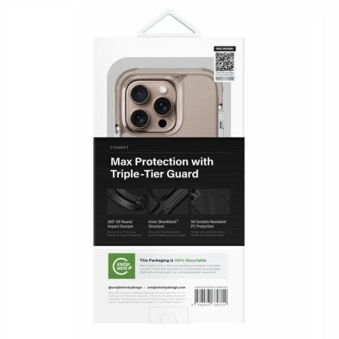 Etui UNIQ Combat Magclick Charging z MagSafe na iPhone 16 Pro - złote