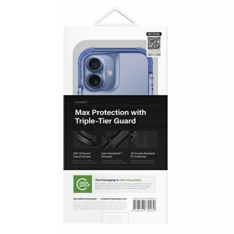 Etui UNIQ Combat Magclick Charging z MagSafe na iPhone 16 - niebieskie Etui UNIQ Combat Magclick Charging z MagSafe na iPhone 16 - niebieskie
