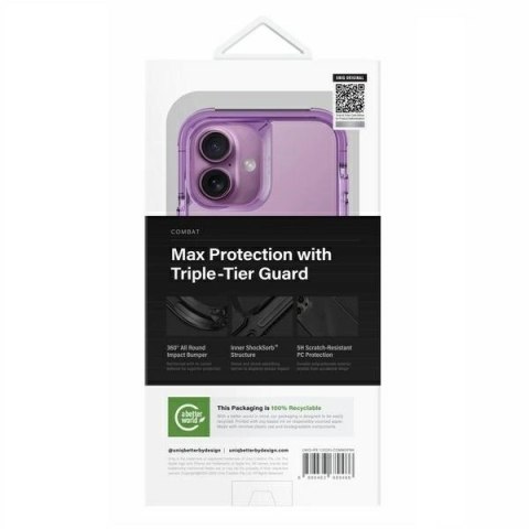 Etui UNIQ Combat Magclick Charging z MagSafe na iPhone 16 - różowe Etui UNIQ Combat Magclick Charging z MagSafe na iPhone 16 - różowe
