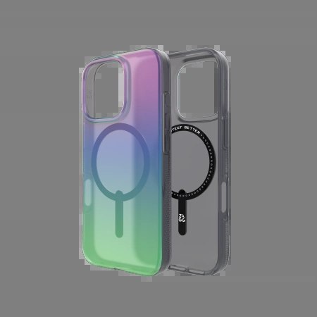 Etui ZAGG Milan Snap z MagSafe do iPhone 16 Pro - zielono-fioletowe Etui ZAGG Milan Snap z MagSafe do iPhone 16 Pro - zielono-fioletowe