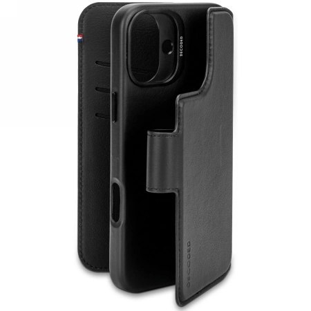 Etui skórzane Decoded Leather Detachable Wallet MagSafe z portfelem na iPhone 16 Plus - czarne Etui skórzane Decoded Leather Detachable Wallet MagSafe z portfelem na iPhone 16 Plus - czarne