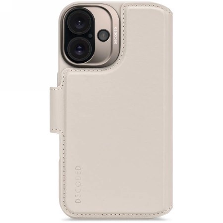 Etui skórzane Decoded Leather Detachable Wallet MagSafe z portfelem na iPhone 16 - różowe Etui skórzane Decoded Leather Detachable Wallet MagSafe z portfelem na iPhone 16 - różowe