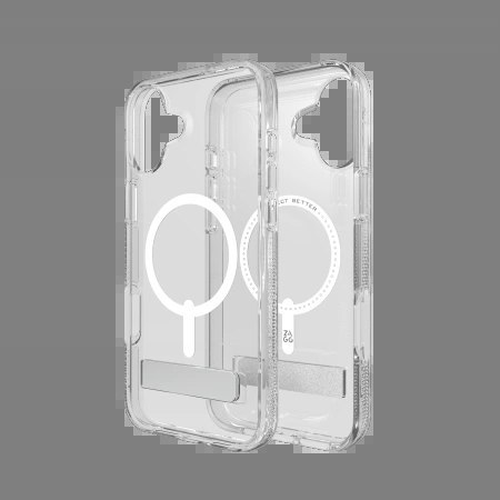 Etui z podstawką ZAGG Crystal Palace Snap Kickstand MagSafe do iPhone 16 Plus - przezroczyste Etui z podstawką ZAGG Crystal Palace Snap Kickstand MagSafe do iPhone 16 Plus - przezroczyste