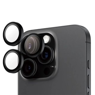 Szkło hartowane PanzerGlass Hoops Black Lens Protector na aparat do iPhone 16 Pro / 16 Pro Max