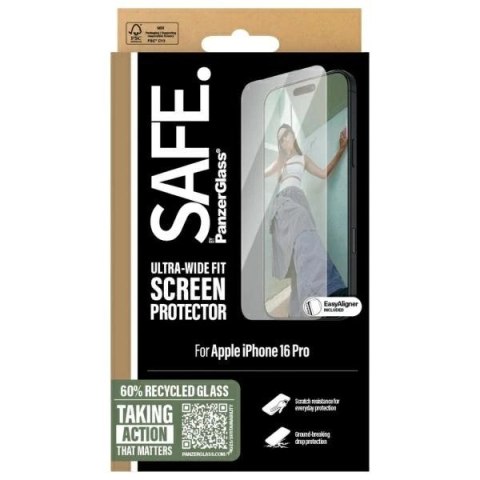 Szkło hartowane SAFE by PanzerGlass Ultra-Wide Fit na iPhone 16 Pro Szkło hartowane SAFE by PanzerGlass Ultra-Wide Fit na iPhone 16 Pro