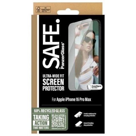 Szkło hartowane SAFE by PanzerGlass Ultra-Wide Fit na iPhone 16 Pro Szkło hartowane SAFE by PanzerGlass Ultra-Wide Fit na iPhone 16 Pro