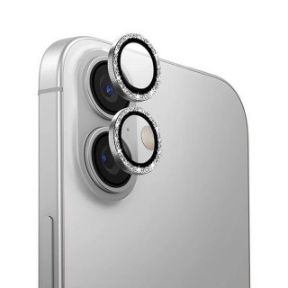 Szkło hartowane UNIQ Optix Aluminium Camera Lens Protector na aparat telefonu z aplikatorem do iPhone 16 / 16 Plus - białe