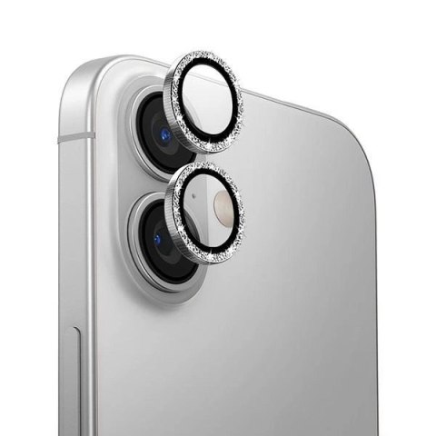 Szkło hartowane UNIQ Optix Aluminium Camera Lens Protector na aparat telefonu z aplikatorem do iPhone 16 / 16 Plus - białe Szkło hartowane UNIQ Optix Aluminium Camera Lens Protector na aparat telefonu z aplikatorem do iPhone 16 / 16 Plus - białe