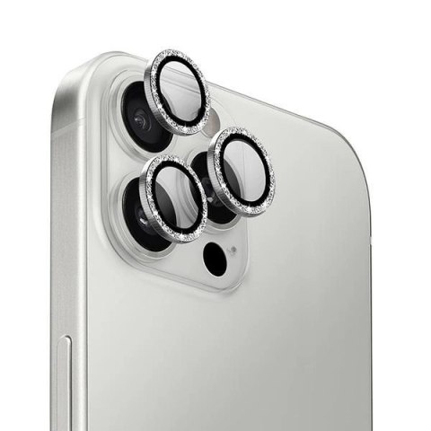Szkło hartowane UNIQ Optix Aluminium Camera Lens Protector na aparat telefonu z aplikatorem do iPhone 16 Pro / 16 Pro Max - biał Szkło hartowane UNIQ Optix Aluminium Camera Lens Protector na aparat telefonu z aplikatorem do iPhone 16 Pro / 16 Pro Max - biał