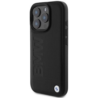 Etui BMW Leather Hot Stamp na iPhone 16 Pro Max - czarne