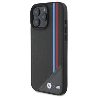 Etui BMW M Meshed Tricolor Stripes MagSafe na iPhone 16 Pro Max - szary