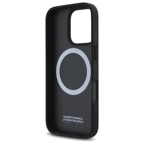 Etui BMW M Meshed Tricolor Stripes MagSafe na iPhone 16 Pro - czarne