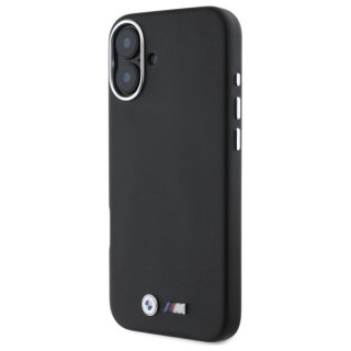 Etui BMW M Smooth Full Wrapped Metal MagSafe na iPhone 16 - czarne