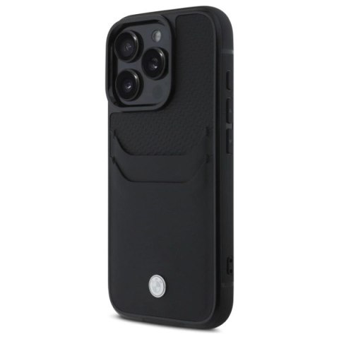 Etui BMW Sign Leather Cardslot na iPhone 16 Pro Max - czarne Etui BMW Sign Leather Cardslot na iPhone 16 Pro Max - czarne