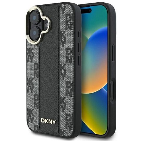 Etui DKNY Checkered Pattern Magsafe na iPhone 16 Plus - czarne Etui DKNY Checkered Pattern Magsafe na iPhone 16 Plus - czarne
