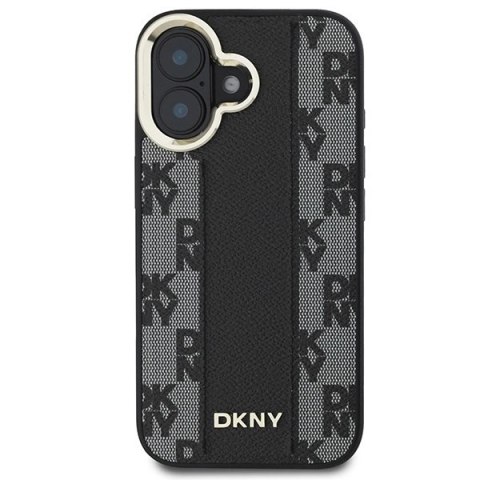Etui DKNY Checkered Pattern Magsafe na iPhone 16 Plus - czarne Etui DKNY Checkered Pattern Magsafe na iPhone 16 Plus - czarne