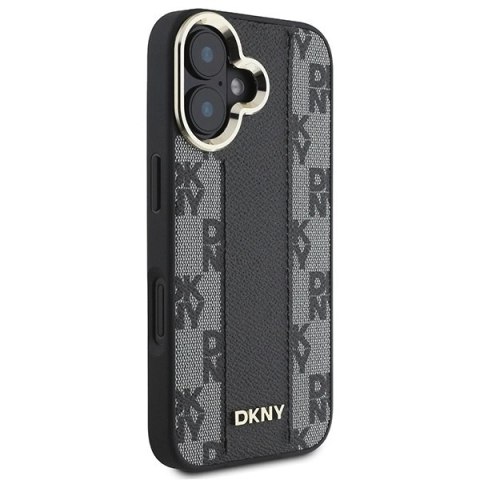 Etui DKNY Checkered Pattern Magsafe na iPhone 16 Plus - czarne Etui DKNY Checkered Pattern Magsafe na iPhone 16 Plus - czarne