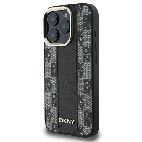 Etui DKNY Checkered Pattern Magsafe na iPhone 16 Pro Max - czarne Etui DKNY Checkered Pattern Magsafe na iPhone 16 Pro Max - czarne