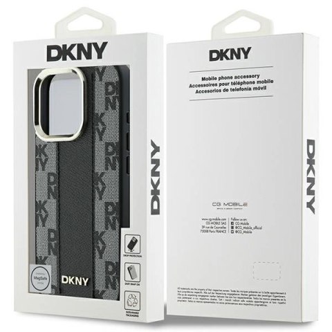Etui DKNY Checkered Pattern Magsafe na iPhone 16 Pro Max - czarne Etui DKNY Checkered Pattern Magsafe na iPhone 16 Pro Max - czarne