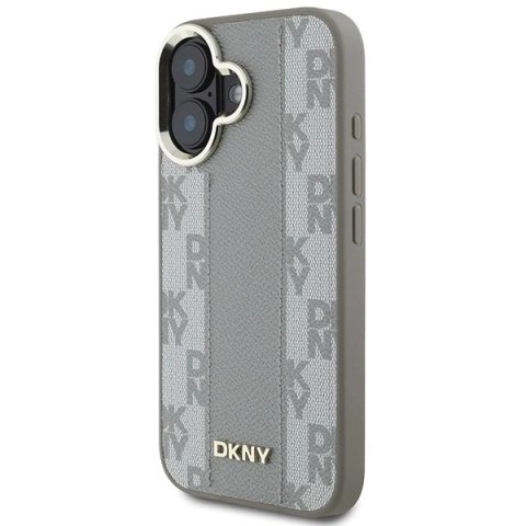 Etui DKNY Checkered Pattern Magsafe na iPhone 16 - beżowe Etui DKNY Checkered Pattern Magsafe na iPhone 16 - beżowe
