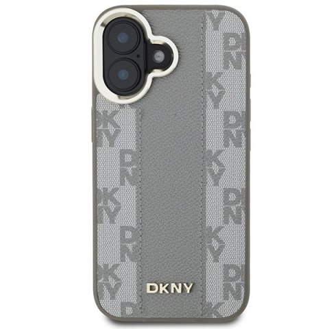 Etui DKNY Checkered Pattern Magsafe na iPhone 16 - beżowe Etui DKNY Checkered Pattern Magsafe na iPhone 16 - beżowe