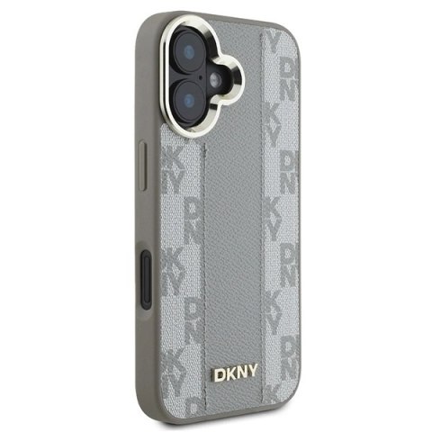 Etui DKNY Checkered Pattern Magsafe na iPhone 16 - beżowe Etui DKNY Checkered Pattern Magsafe na iPhone 16 - beżowe
