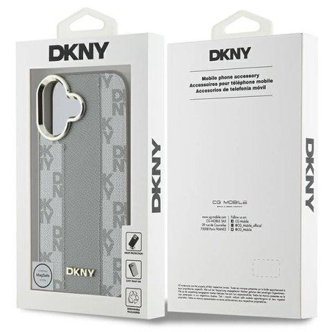 Etui DKNY Checkered Pattern Magsafe na iPhone 16 - beżowe Etui DKNY Checkered Pattern Magsafe na iPhone 16 - beżowe